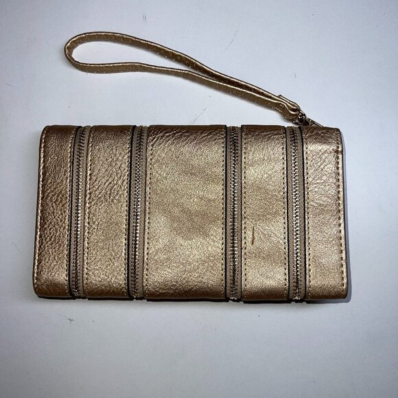 GOLD Zipper Wristlet Wallet - Picture 2 of 3